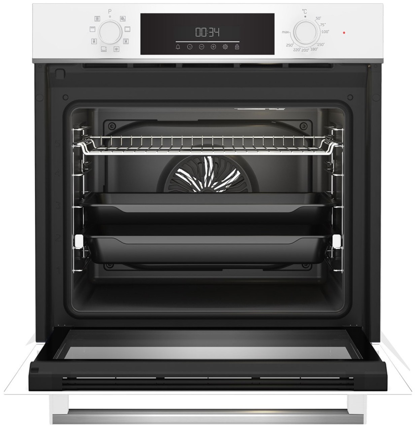Электрический духовой шкаф Beko BBIM14300WMS 59 см, 72 л гриль конвекция, белый фото 4