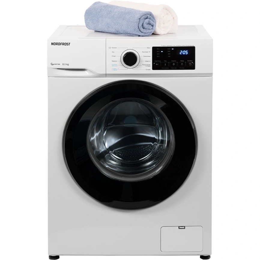 Стиральная машина NordFrost i-WSQ4 8140 W автомат 8 кг, белый фото 4