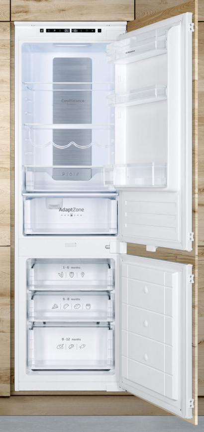 Встраиваемый двухкамерный холодильник Hansa BK318.3FVC No frost, белый фото 3