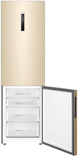 Двухкамерный холодильник Haier C4F640CGGU1 No frost, золотистый фото 2