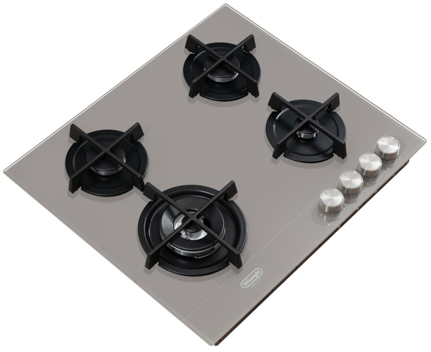 Газовая варочная панель De’Longhi NSL 460 T RUS 60 см, 4 конфорки электроподжиг газконтроль, кофейный фото 4
