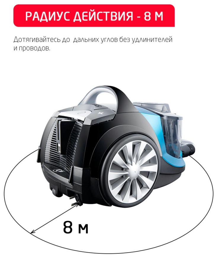 Пылесос напольный Arnica Tesla Plus (ET14330) голубой фото 3