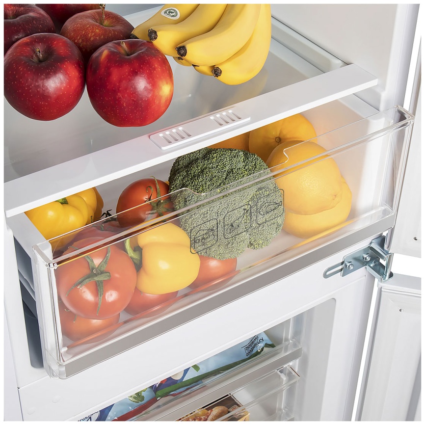 Встраиваемый двухкамерный холодильник Homsair FB177SW Inverter, белый фото 6