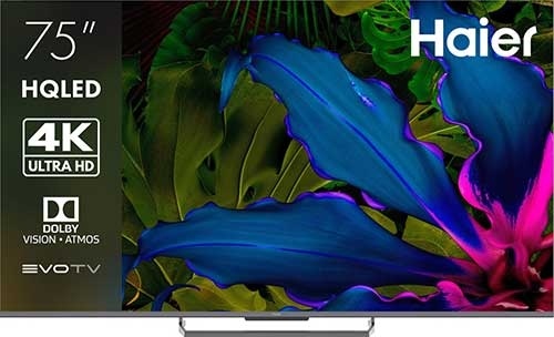 Телевизор Haier 75 Smart TV S6, 75 дюймов, 4K Ultra HD, смарт ТВ, Android TV 11, серый фото 1