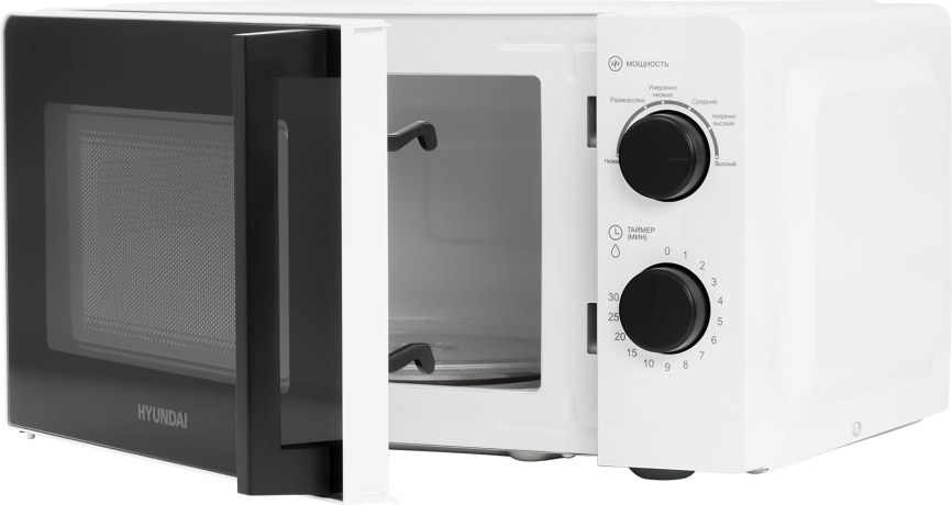 Печь свч Hyundai HYM-M2047, 20 л., 700 Вт, белый фото 5