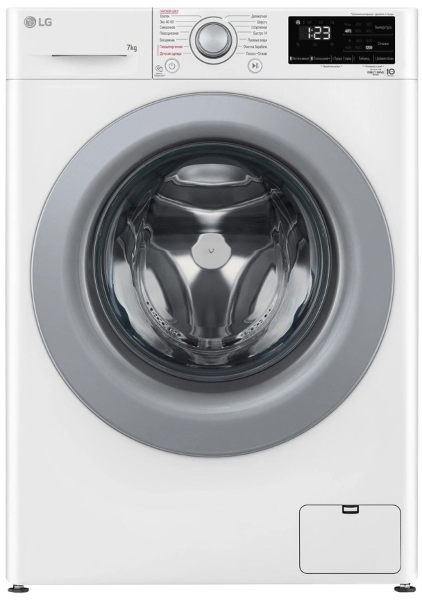 Стиральная машина LG F2V3HS4W автомат 7 кг, белый фото 1