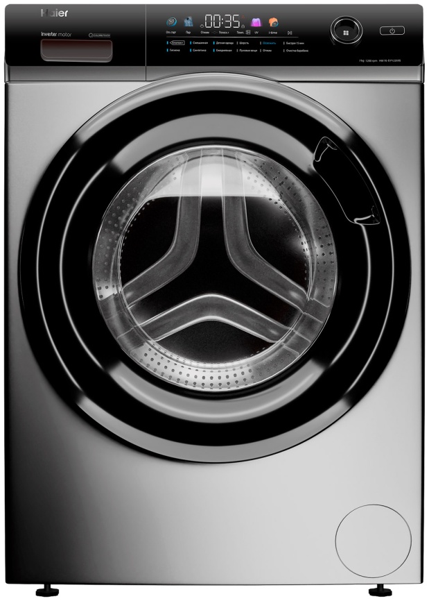 Стиральная машина Haier HW70-BP12269S автомат 7 кг, серебристый фото 1