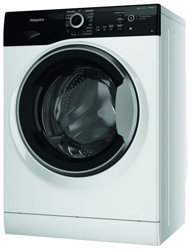 Узкая стиральная машина Hotpoint NSB 6039 ZS VE RU автомат 6 кг, белый фото 4