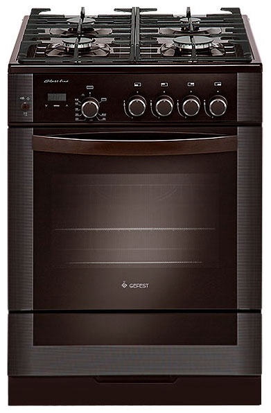 Газовая плита Gefest 6500-03 0045 60 см, 52 л, 4 конфорки, коричневый фото 1