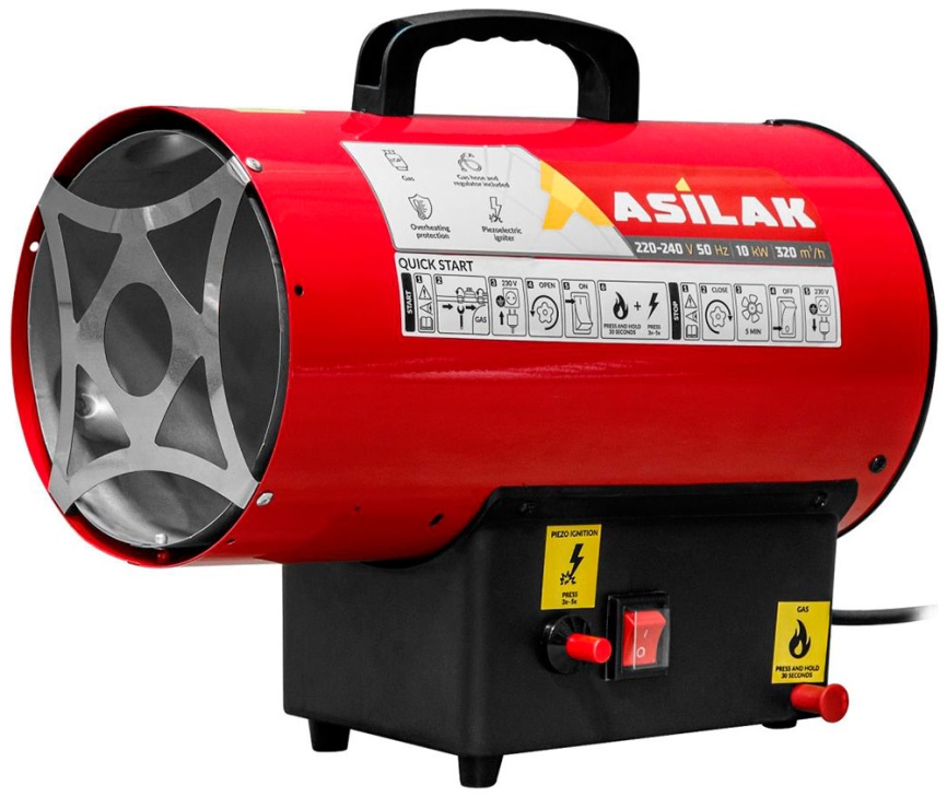 Тепловая пушка газовая Asilak SLG-10000 (10 кВт 320 куб.м/час) (AS6310-1) фото 1