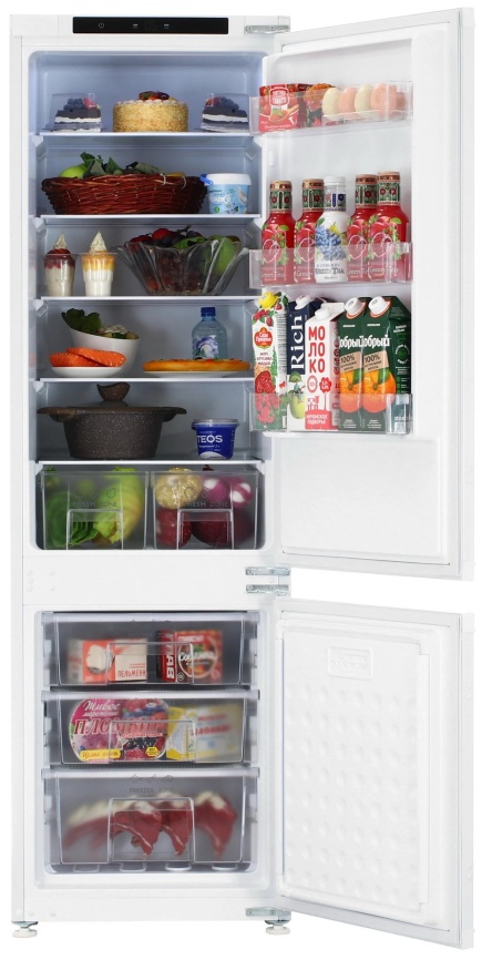 Встраиваемый двухкамерный холодильник Candy CBCS7249AFS, белый фото 3