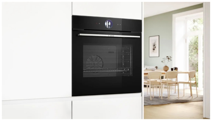 Электрический духовой шкаф Bosch HSG7361B1 59 см, 71 л, гриль и конвекция, черный фото 2