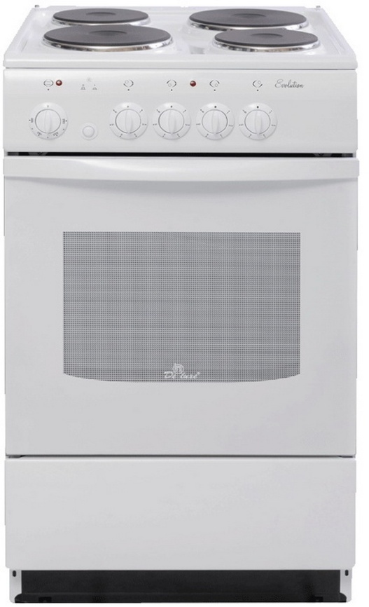 Электроплита De luxe 5004.12 э 50 см, 4 конфорки, белый фото 1