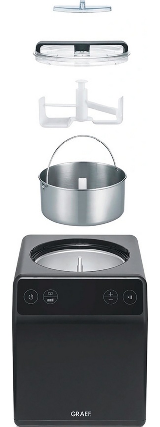 Мороженица Graef IM 706, дисплей, сенсорное управление, таймер, черный фото 6