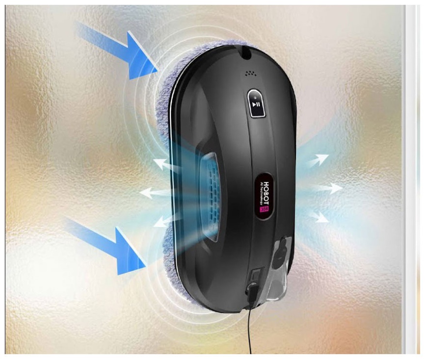 Робот-мойщик окон Hobot Роботизированный мойщик окон Hobot 388 с набором салфеток, 90 Вт, черный фото 5