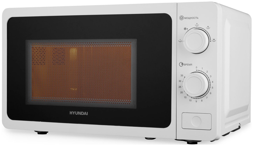 Микроволновая печь - СВЧ Hyundai HYM-M2009 20 л. 700 Вт, белый фото 4