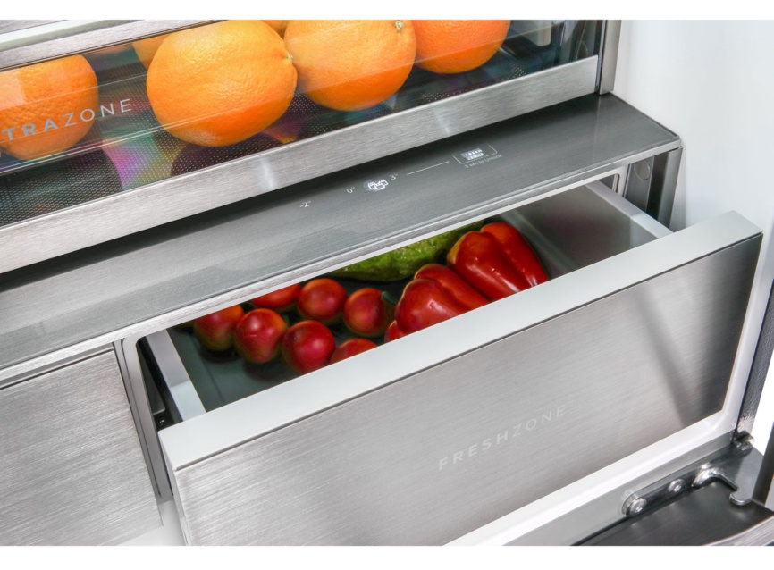 Многокамерный холодильник Hiberg RFQ-610G GS inverter No frost, серый фото 17