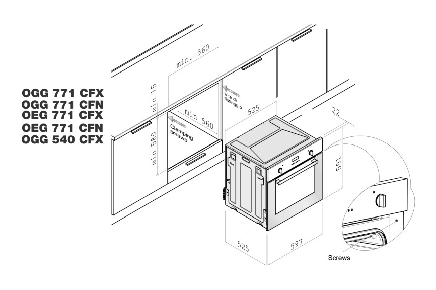 Встраиваемый духовой шкаф Korting Crystal OGG 771 CFX фото 3