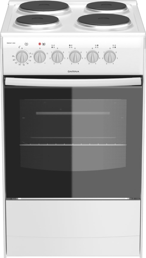 Электроплита Darina S EM 341 404 W 50 см, 4 конфорки, белый фото 1