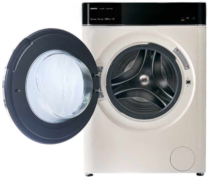Стиральная машина с сушкой Centek CT-1968 автомат 8 кг, бежевый фото 5