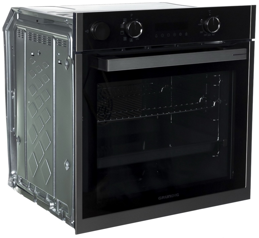 Электрический духовой шкаф Grundig GEBD19300B 59 см, 71 л гриль конвекция, серебристый фото 8