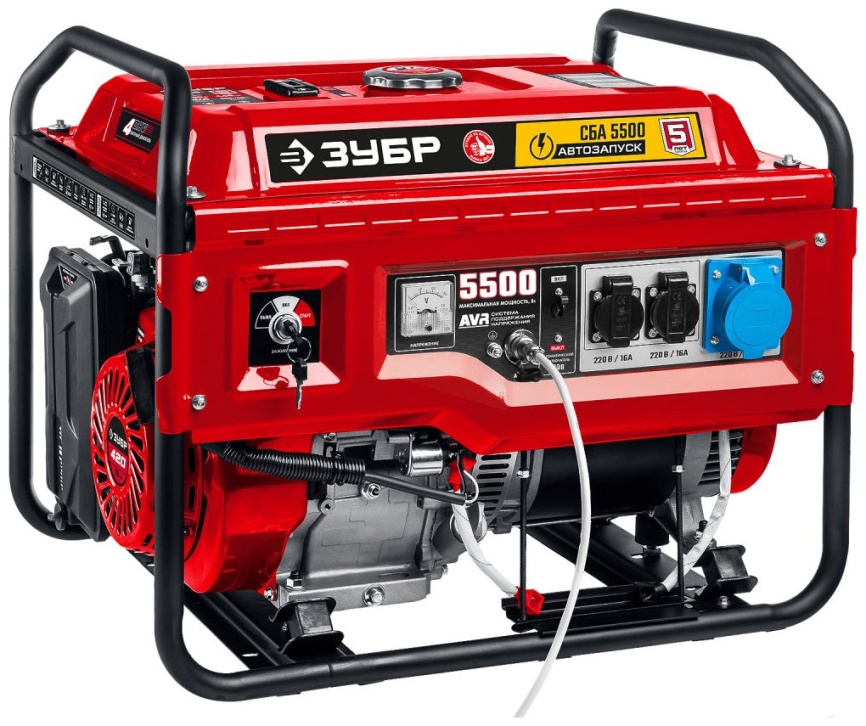 Бензиновый генератор Зубр СБА-5500, однофазный с автозапуском фото 4