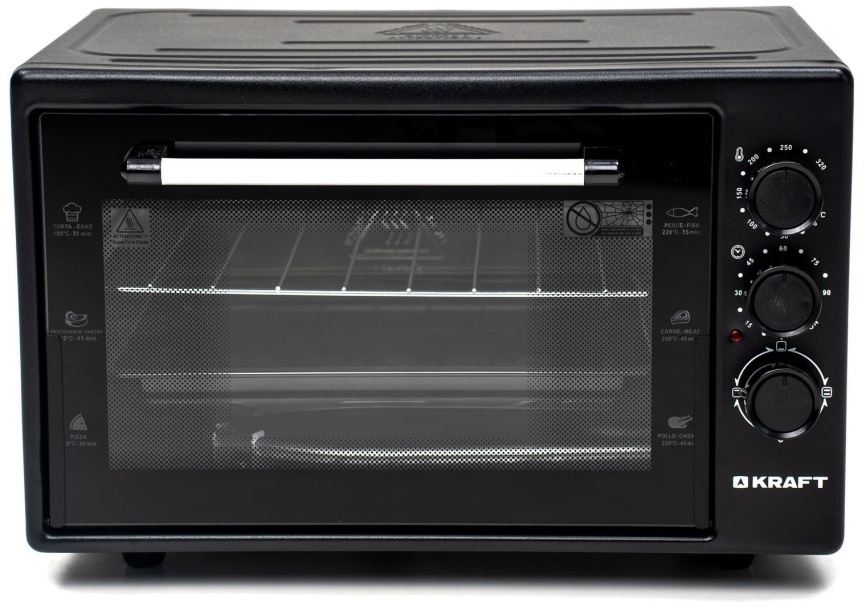 Электропечь Kraft KF-MO 3800 BL 38 л, 1500 Вт, 3 режима, черный фото 1