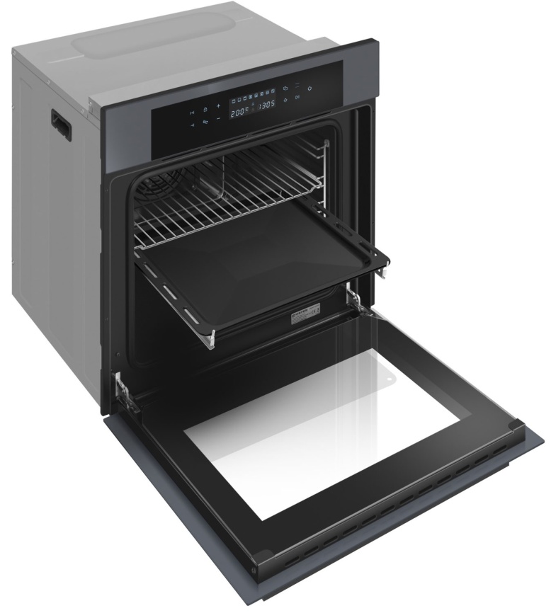 Электрический духовой шкаф Meferi MEO6010GR ULTRA 59 см, 65 л гриль конвекция, серый фото 12