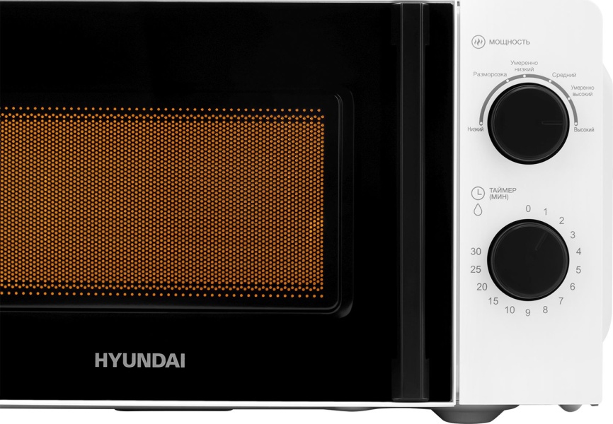 Печь свч Hyundai HYM-M2047, 20 л., 700 Вт, белый фото 6