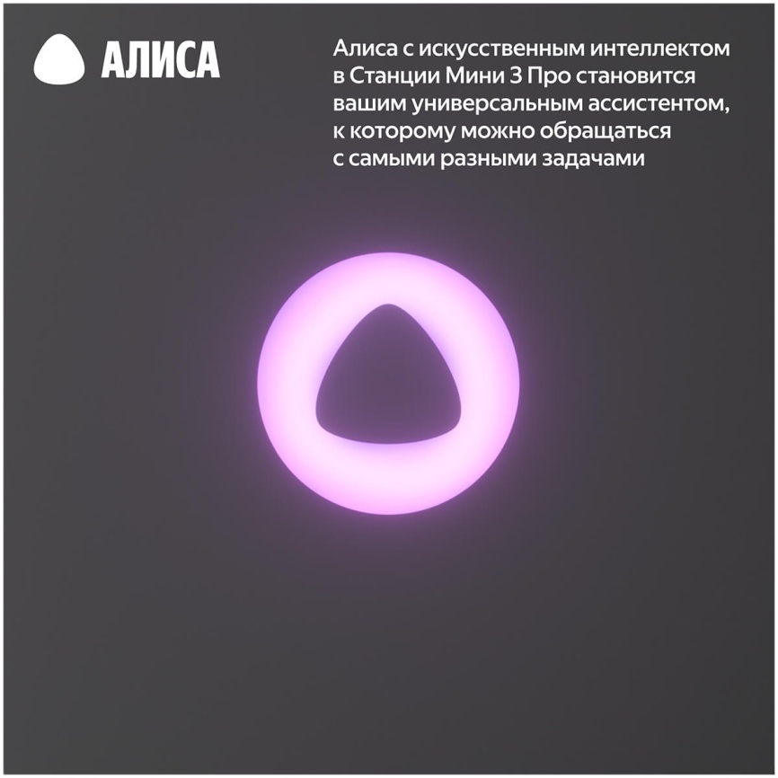 Умная колонка Яндекс Станция Мини 3 Про с Алисой, Zigbee, 18Вт, серый фото 5