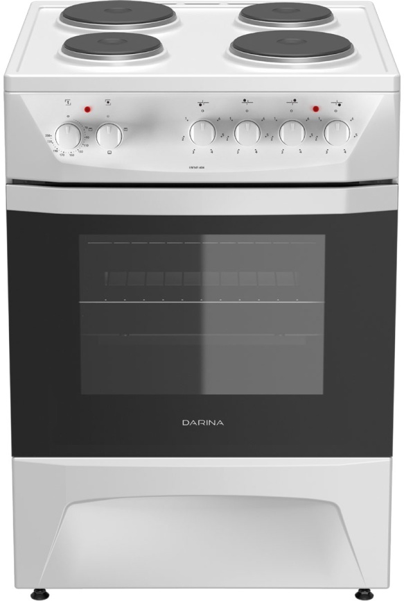 Электроплита Darina 1D EM 141 404 W 60 см, 50 л, 4 конфорки, белый фото 1