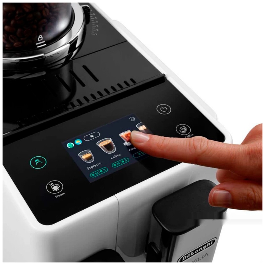 Кофемашина автоматическая De’Longhi EXAM440.35.W Rivelia, кофемолка, автоотключение фото 3