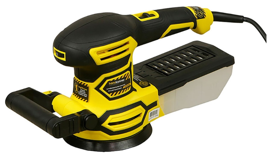 Эксцентриковая шлифовальная машина Hanskonner HOS8145R 450 Вт d=125 мм 6000-12500 об/мин кабель 4 м фото 2