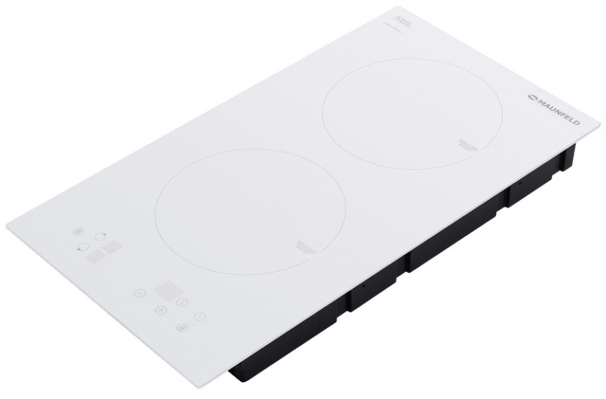 Электрическая варочная панель Maunfeld EVI.292-WH 28 см, 2 конфорки стеклокерамика, белый фото 3