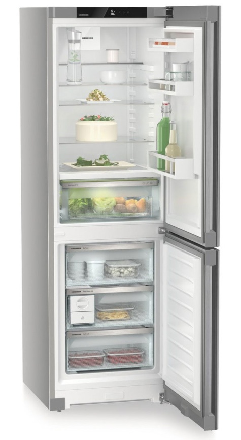 Двухкамерный холодильник Liebherr CBNsfc 5223-22 001 BioFresh No frost, серебристый фото 2