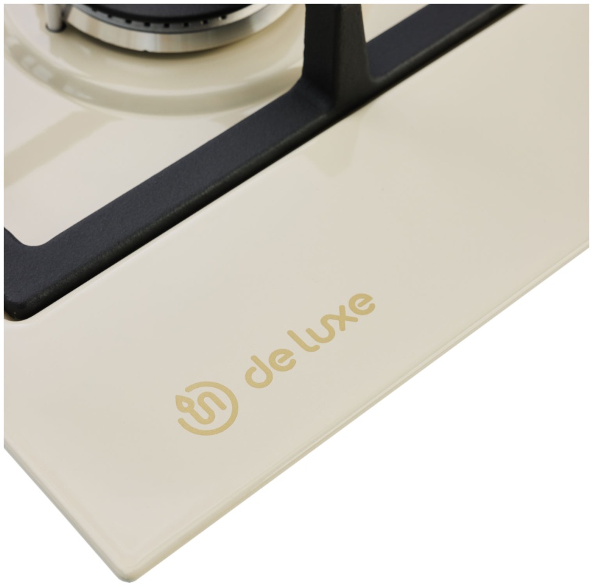 Газовая варочная панель De luxe TG4 750231 F - 078 60 см, 4 конфорки, топленое молоко фото 3