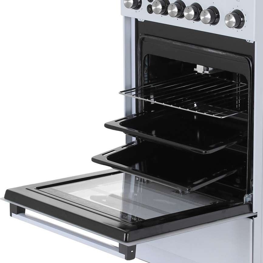 Газовая плита De luxe 5040.40г(кр) ЧР-012 50 см, 43 л, 4 конфорки, серый фото 7