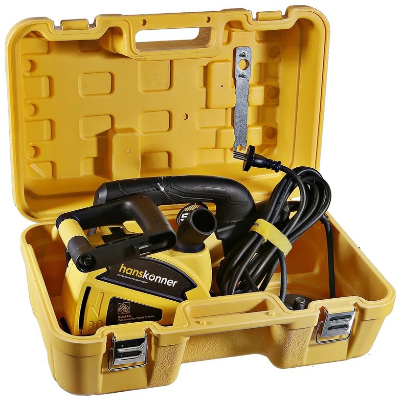 Штроборез Hanskonner HAG9125S, 125мм, 1600Вт, 8000об/мин, РАСКЛАДНОЙ КОЖУХ, конст. эл-ка, кейс фото 11