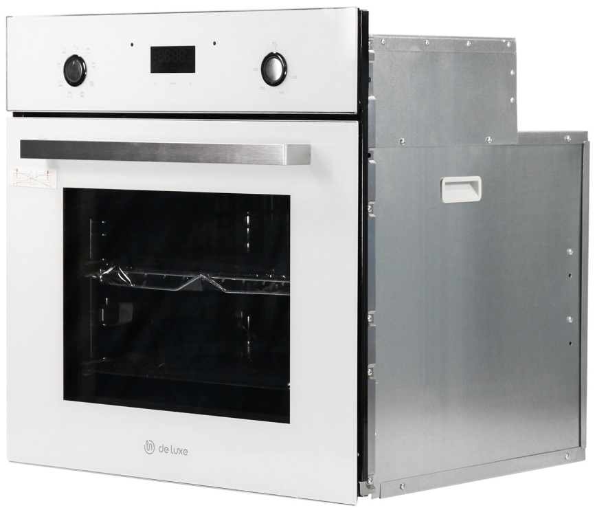 Электрический духовой шкаф De luxe 6009.05эшв-069 59 см, 64 л гриль конвекция, белый фото 2