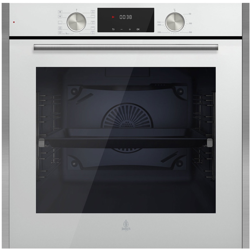 Электрический духовой шкаф Jacky's Электрический духовой шкаф Jackys JO EW8638 59 см, 85 л гриль конвекция, белый фото 1