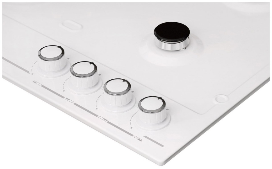 Газовая варочная панель Gefest ПВГ 1214-01 60 см, 4 конфорки электроподжиг газконтроль, белый фото 4