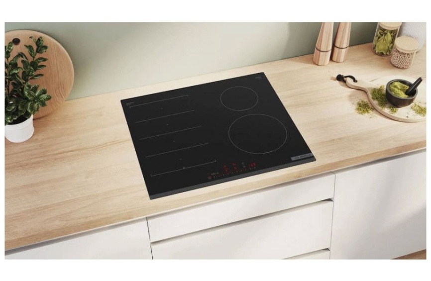 Электрическая варочная панель Bosch PIX631HC1E 59 см, 4 конфорки стеклокерамика, черный фото 2