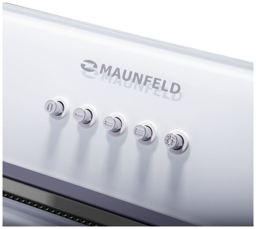 Вытяжка Maunfeld TRAPEZE 601GG 192 Вт 3 скорости, стекло,  белый фото 6