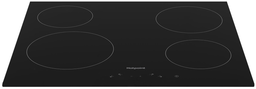 Электрическая варочная панель Hotpoint HR 6T1 C 59 см, 4 конфорки стеклокерамика, черный фото 4