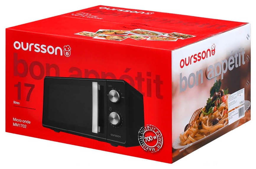 Микроволновая печь - СВЧ Oursson MM1702/BL (черный) фото 8