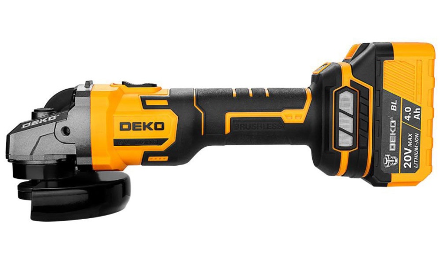 Угловая шлифовальная машина (болгарка) Deko DKAG-125, 20 В, 2*4.0 Ач (083-1064) фото 4