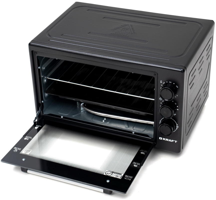 Электропечь Kraft KF-MO 3800 BL 38 л, 1500 Вт, 3 режима, черный фото 3