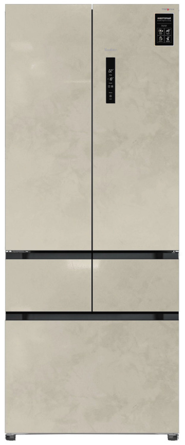 Многокамерный холодильник Tesler RFD-427BI MARBLE BEIGE No frost, бежевый фото 1