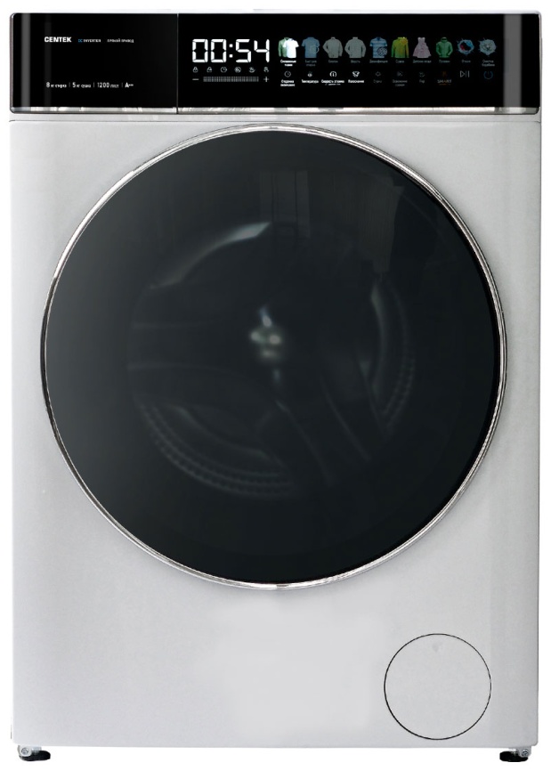 Стиральная машина с сушкой Centek CT-1966 автомат 8 кг, белый фото 1