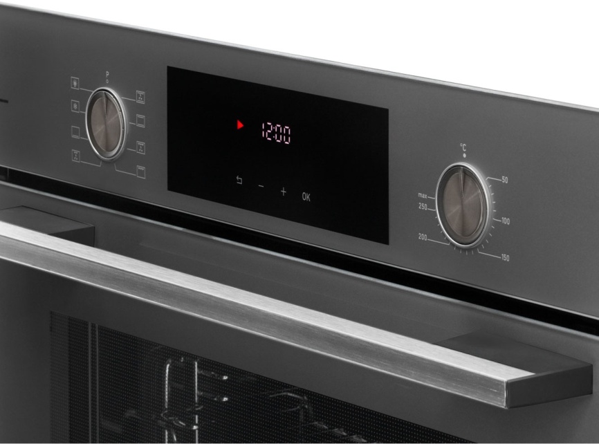 Электрический духовой шкаф Schaub Lorenz SLB EG6418 59 см, 73 л гриль конвекция, серый фото 6